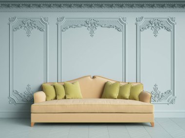 Kopya alanı ile klasik iç klasik kanepe. Patel gama