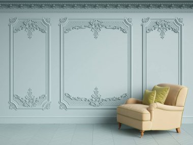 Kopya alanı ile klasik iç klasik koltuk. Patel gamm