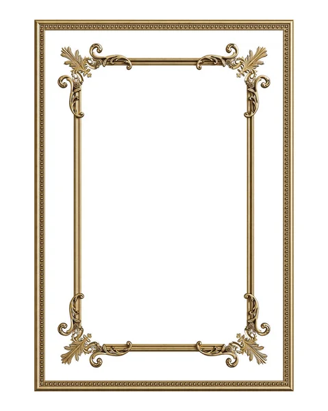 Classic moulding frame with ornament decor for classic interior — Stock Photo, Image