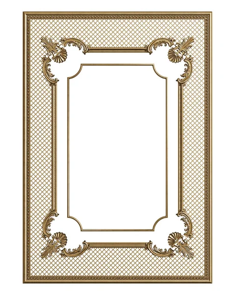 Classic moulding frame with ornament decor for classic interior — Stock Photo, Image