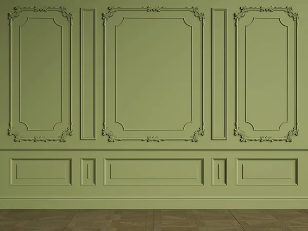 Parede interior clássica com molduras — Fotografia de Stock