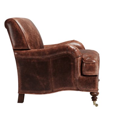 Beyaz arka plan üzerinde izole klasik koltuk. Dijital illustrati