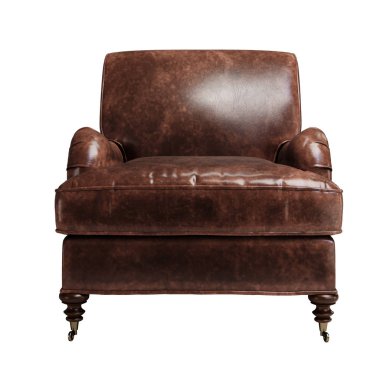 Beyaz arka plan üzerinde izole klasik koltuk. Dijital illustrati