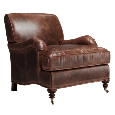 Beyaz arka plan üzerinde izole klasik koltuk. Dijital illustrati