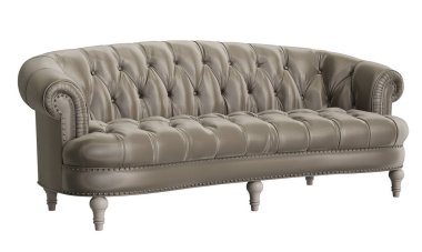 Beyaz arka plan üzerinde izole klasik sorguçlu koltuk. Dijital illustration.3d işleme