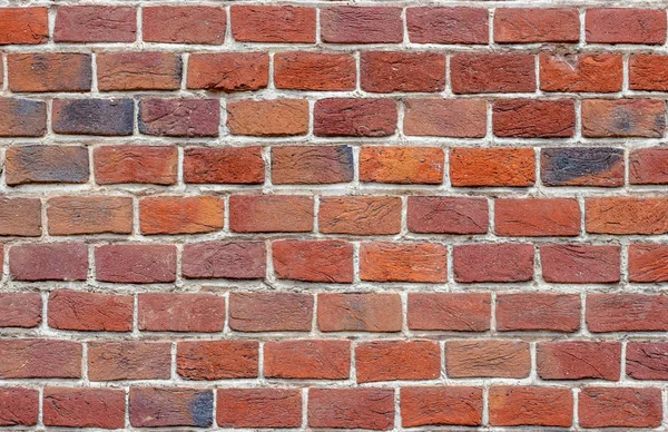Gray Red Brown Brick Wall Background Close View — Stock Photo, Image