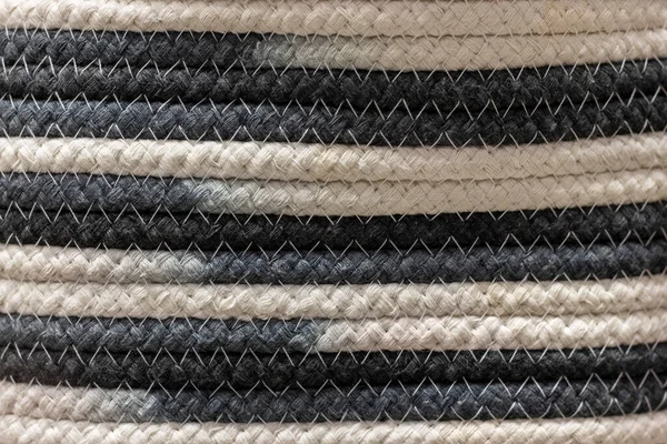 Stücke Aus Schwarzem Und Weißem Stoff Zusammengenäht Abstrakter Textiler Hintergrund — Stockfoto