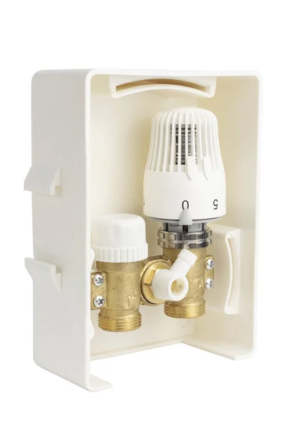 Boîte Avec Commande Thermostatique Non Électrique Pour Chauffage Sol Radiant — Photo