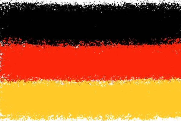 German Flag Painted Spray Paint White Background — 图库照片