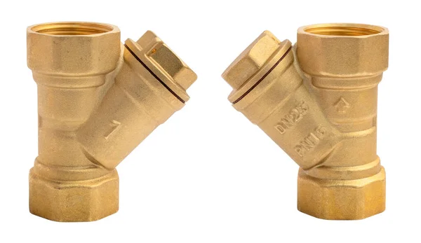 Spring Check Valve Inch Brass Spring Assisted Check Valves View — Stock Photo, Image