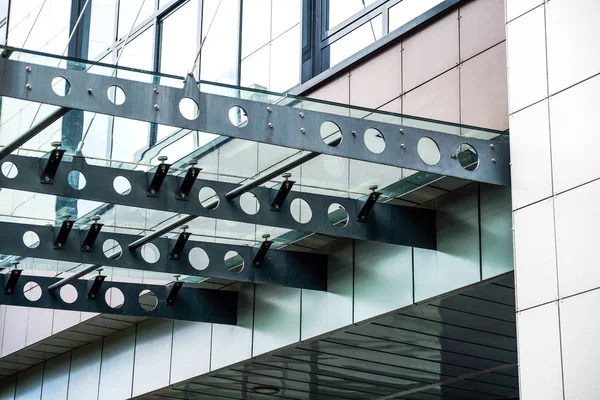 Glass Roof Entrance Facade Glazing Reflection Modern Background Facade Office — Stock Photo, Image