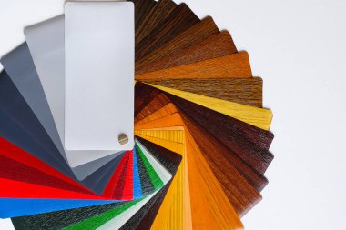 Renkli laminasyon örnekleri. Renk paletini temel tablo yakın çekim