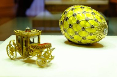 Rusya. Saint-Petersburg. 12 05 2017 yılda vurdu. Fotoğrafçı Andrey Mikhailov. Rönesans, Fabergé yumurta, 1894. Şimdi Faberge Müzesi Saint-Petersburg Üniversitesinde