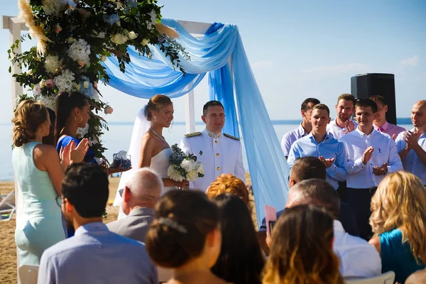 San Pietroburgo Russia 2018 Matrimonio Ufficiale Della Marina Russa Sul — Foto Stock