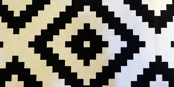 Traditional Uzbek Pattern Woven Linen Carpet Background — Stock Photo, Image