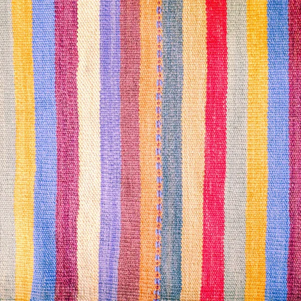 Colorful Traditional Peruvian Style Close Rug Surface Textures — Stock Photo, Image