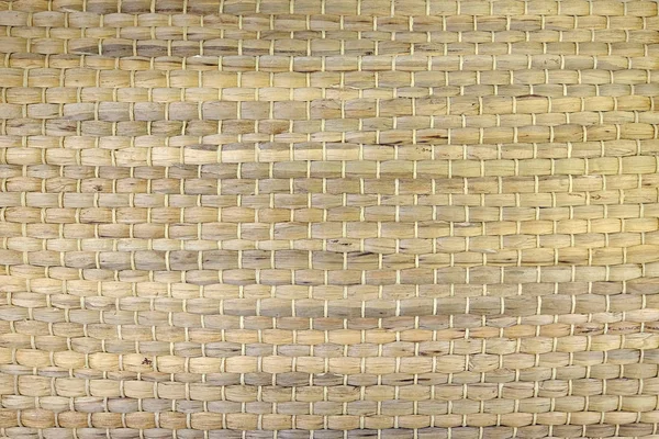 Woven Mat Reeds Texture Dry Cane Dark Yellow — Stock Photo, Image