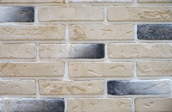 ケイ酸塩れんが造り 大と小 別の色 装飾的なレンガ 壁のテクスチャ — ストック写真