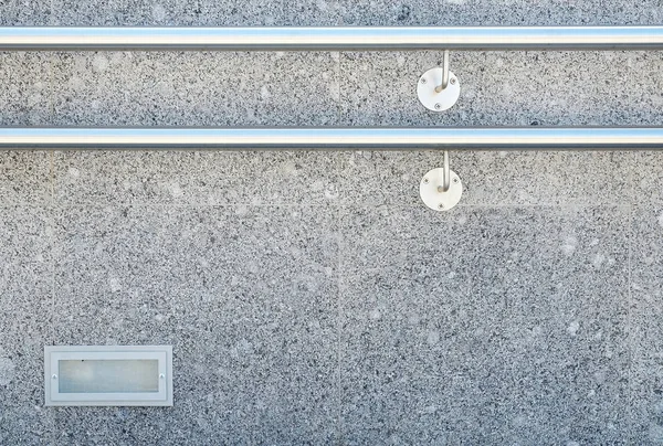 Merdivenler Merdiven Granit Mermer Fayans Metal Krom Korkuluk Ile Süslenmiştir — Stok fotoğraf