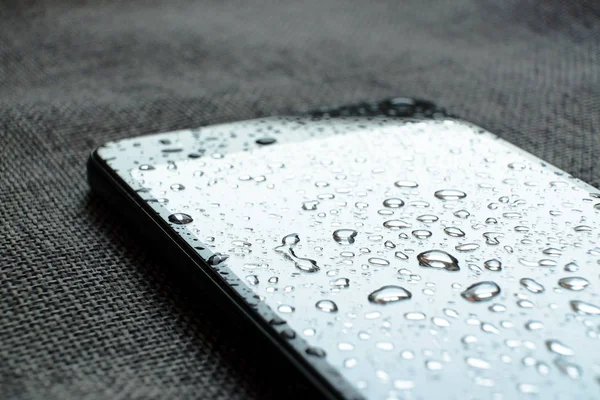 Raindrops Glass Wet Rainy Day World Reflected Drops Rain Got — Stock Photo, Image