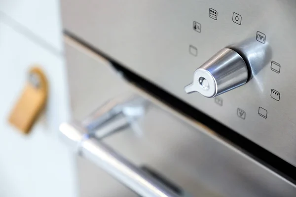 Knob Control Position Modes Cooking Oven Close View Bokeh — Stock Photo, Image