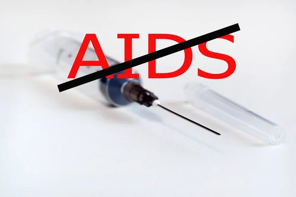 Aids Durdurmak Uyuşturucu Yok Açık Renkli Iğne Ile Şırınga Koruyucu — Stok fotoğraf