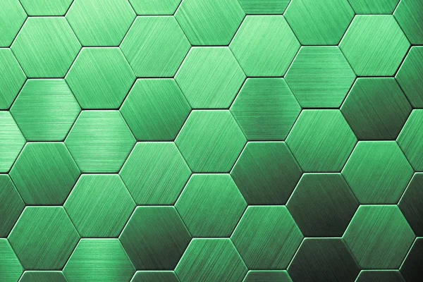 Fondo abstracto de metal plateado. Hexagones geométricos . — Foto de Stock