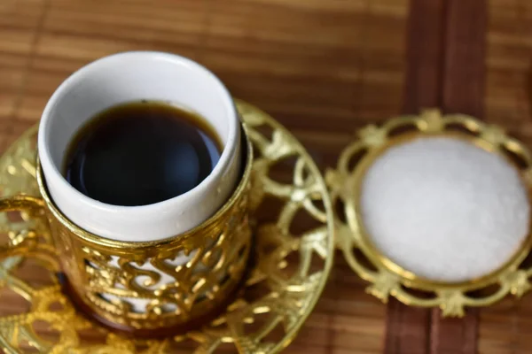 Чашка Кофе Чашка Сахара — стоковое фото