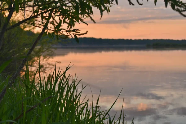 Gentle Beautiful Dawn Small River — Stock Photo, Image