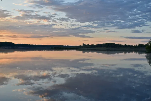 Gentle Beautiful Dawn Small River — Stock Photo, Image