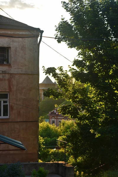 크렘린이 내려다 보이는 안마당 니즈니 노브고로트 — 스톡 사진