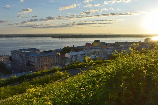 Nizhny Novgorod Rıhtımının Panoraması — Stok fotoğraf