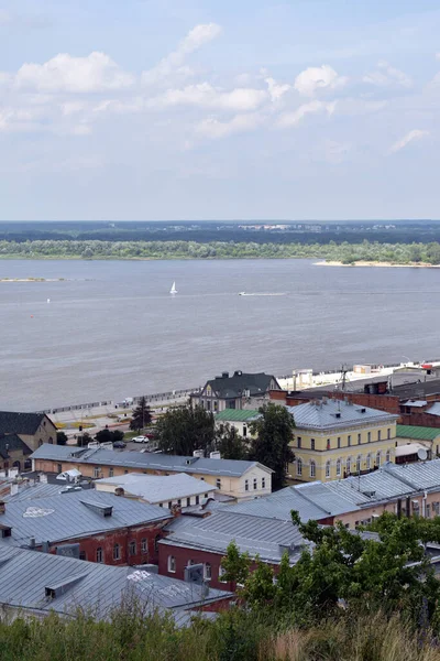 Nyizsnyij Novgorod Panorámája Nyáron — Stock Fotó