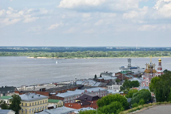 Nyizsnyij Novgorod Panorámája Nyáron — Stock Fotó