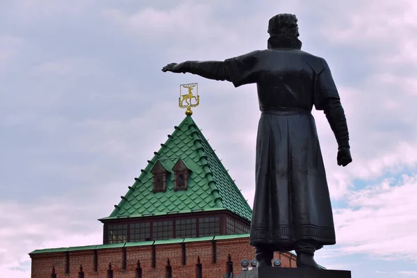 Monument Minin Kremlin — Stock Photo, Image