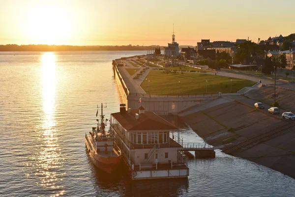 Dawn Volga River Nizhny Novgorod — Stock Photo, Image