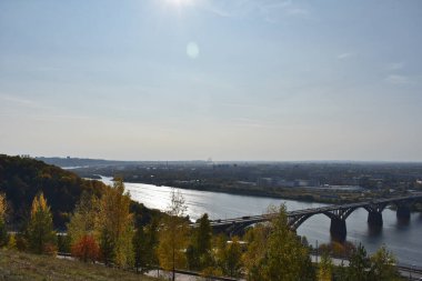 Nizhny Novgorod 'da renkli bir sonbahar