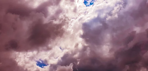 Ciel Dramatique Fond Nuages Sombres Après Orage — Photo