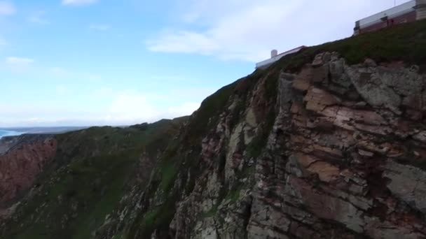 Les Vagues Océan Écrasent Sur Les Rochers Paysage Marin Avec — Video