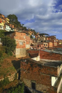 Medellin, Kolombiya, Güney Amerika'nın gecekondu görünümü