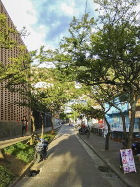 Kolombiya, Medellin, 6 Haziran 2017: gecekondu bir tur / favels, yerel halkın yaşam