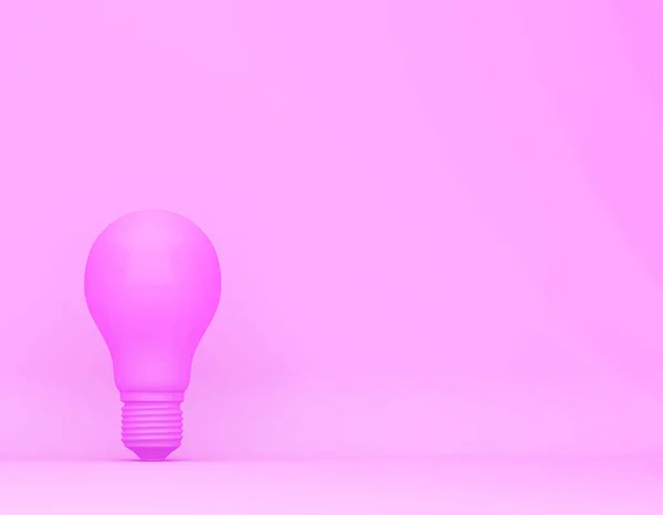 Rosa Glödlampa Rosa Pastell Bakgrund Minimalt Kreativt Koncept — Stockfoto