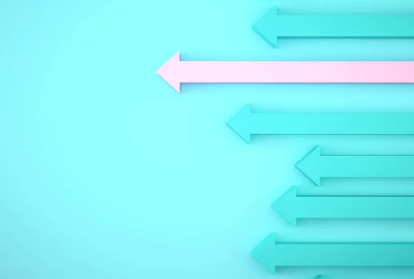 Mavi arka plan üzerine pembe ok grafiği özeti, kurumsal gelecek büyüme planı. Başarıya iş geliştirme ve büyüyen büyüme