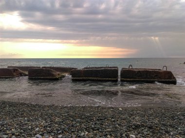 Karadeniz 'de kolay dalgalar.