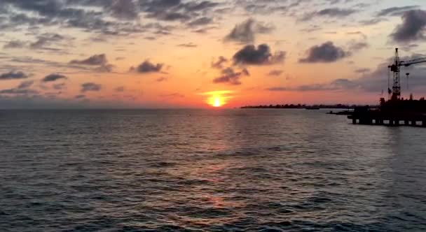 Sonnenuntergang Horizont Des Meeres — Stockvideo