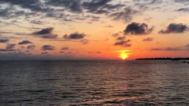 Zeitraffer Sonnenuntergang Horizont Des Meeres — Stockvideo