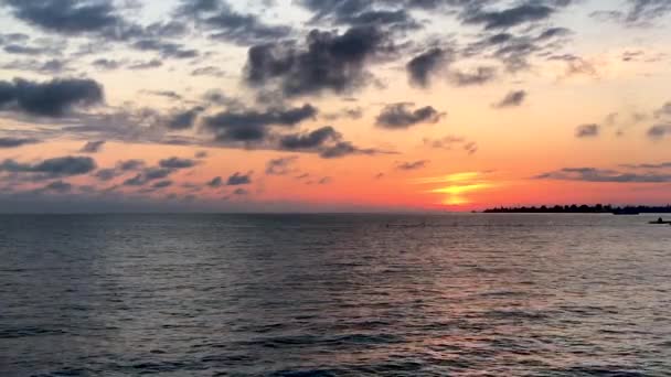 Sonnenuntergang Horizont Des Meeres — Stockvideo