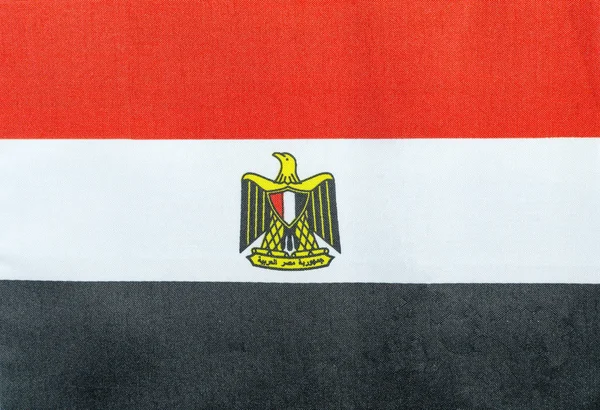 Egyptiska Nationella Flaggan Närbild — Stockfoto