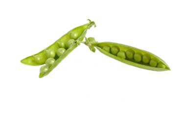 beyaz zemin üzerine bezelye