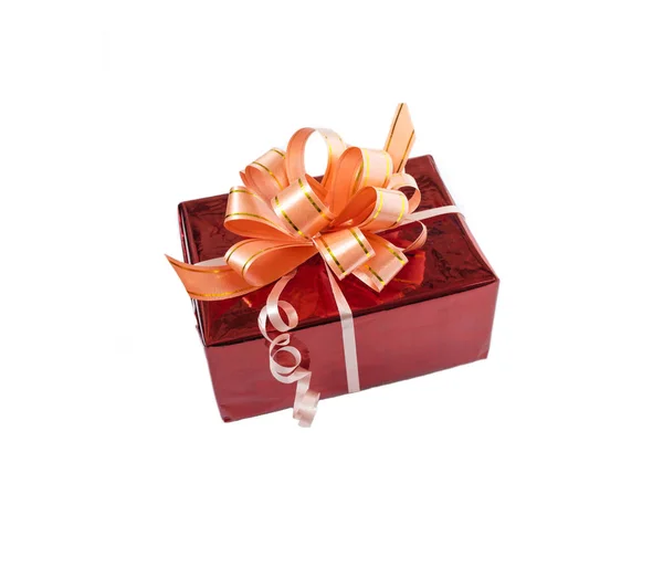 Коробка Подарка Красном Пакете — стоковое фото